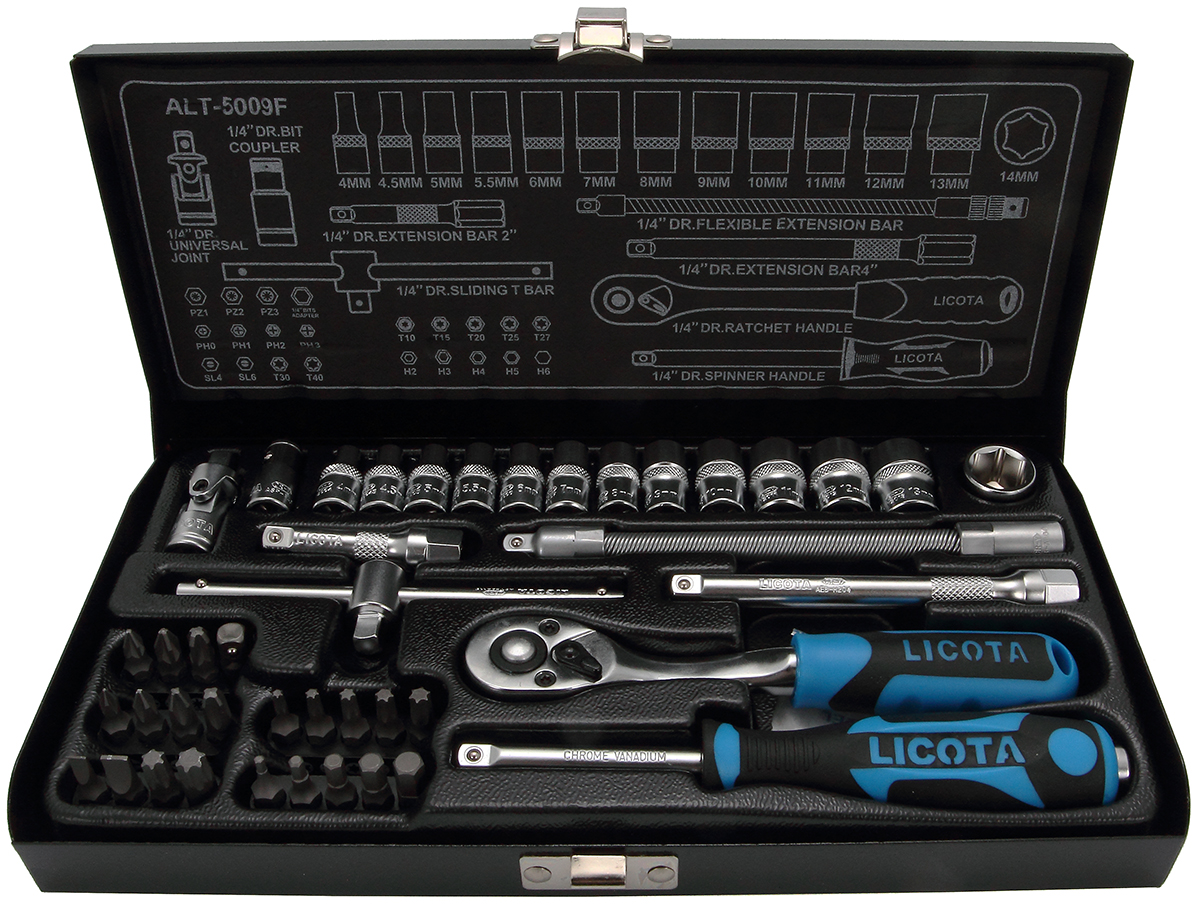 Набор торцевых головок 43пр. 1/4 Licota ALT-5009F