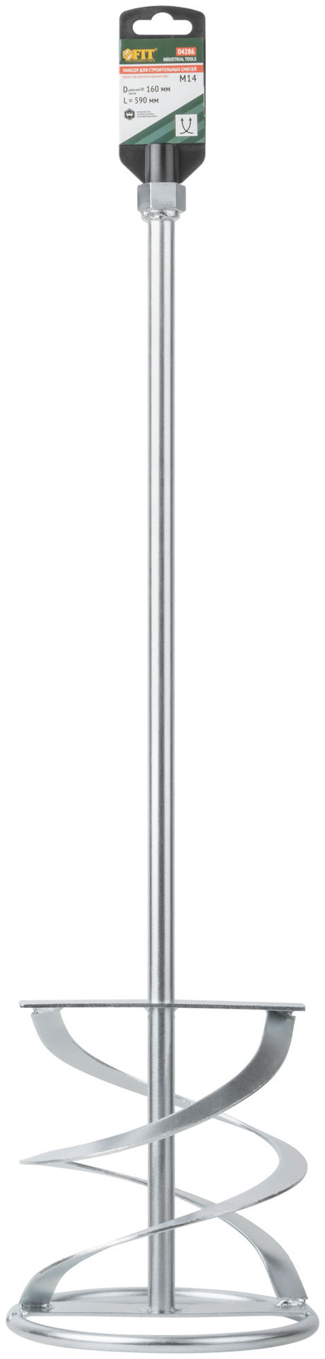 Миксер для тяжелых строительных смесей усиленный Профи, хвостовик М14, 160х590 мм (04286)