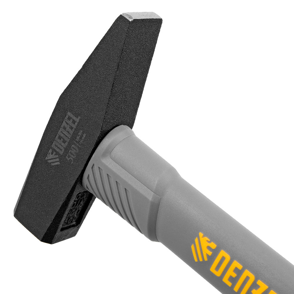 Молоток слесарный, 500 г, кованый, фибергласовая рукоятка c TPR покрытием Denzel (10485)