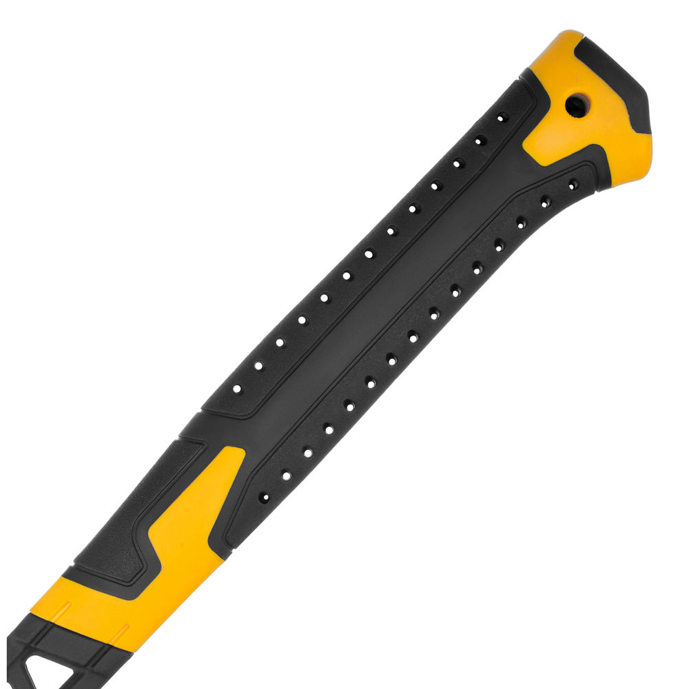 Молоток строительный 450 г, цельнокованый,боек с магнитом, двухкомп. обрезин. рук-ка Denzel (10468)