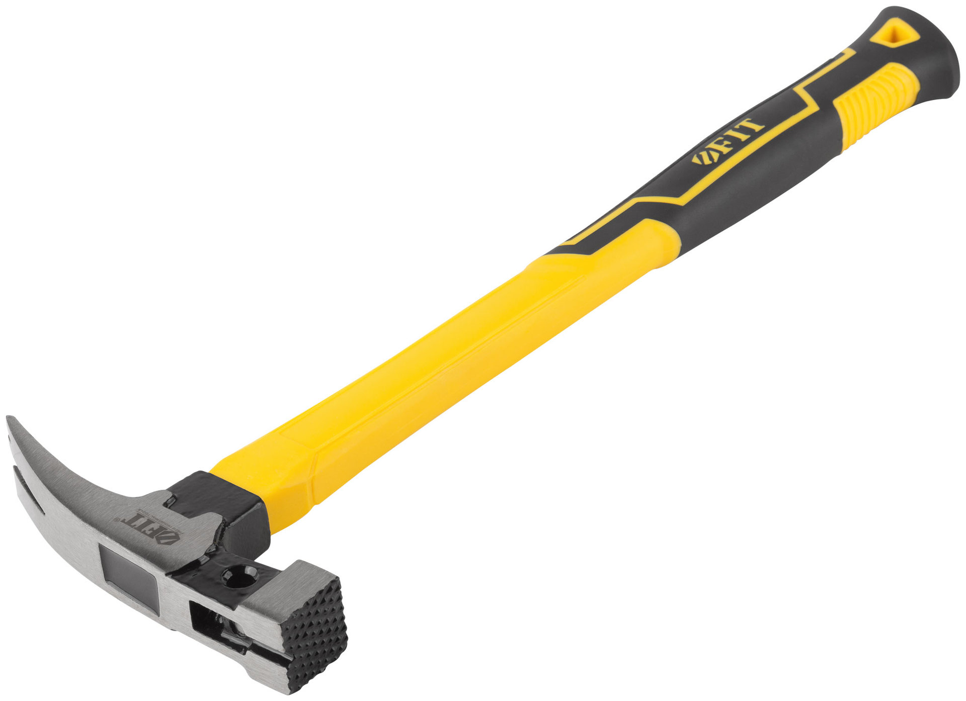 Молоток-гвоздодер, фиберглассовая усиленная удлиненная ручка, дополн. гвоздодер, 27 мм, 370 гр. (44750)