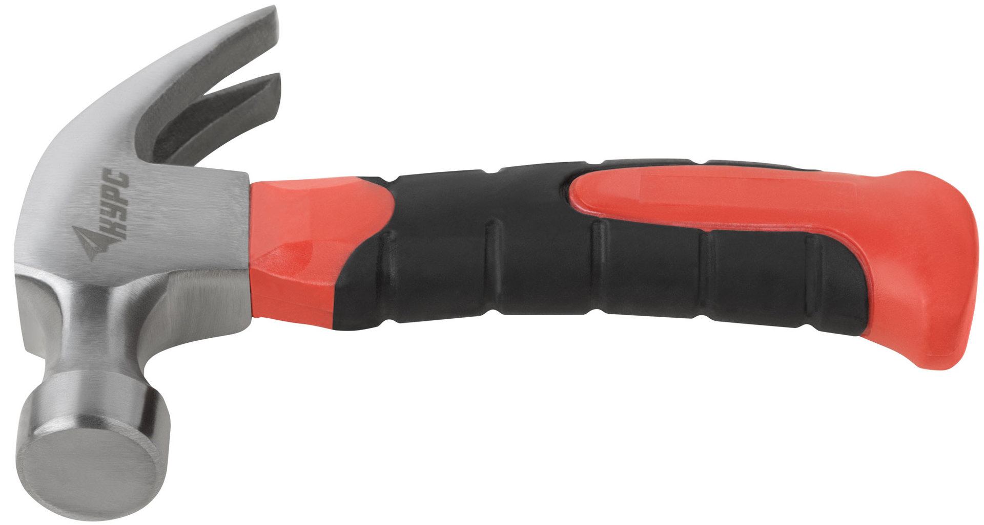 Молоток-гвоздодер укороченный, фиберглассовая обрезиненная ручка, 25 мм, 225 гр. (44765)