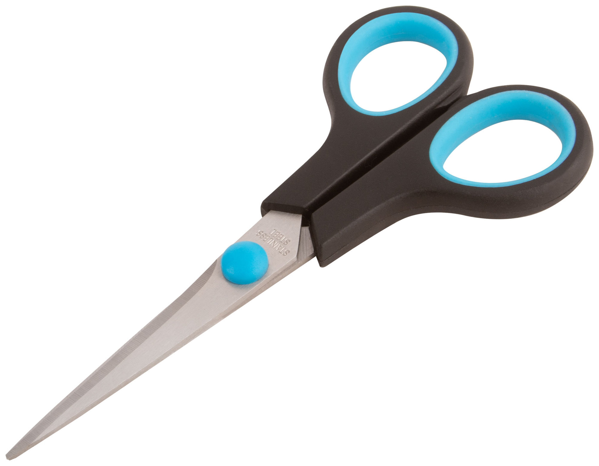 Ножницы бытовые нержавеющие, прорезиненные ручки, толщина лезвия 1,8 мм, 135 мм (67374)