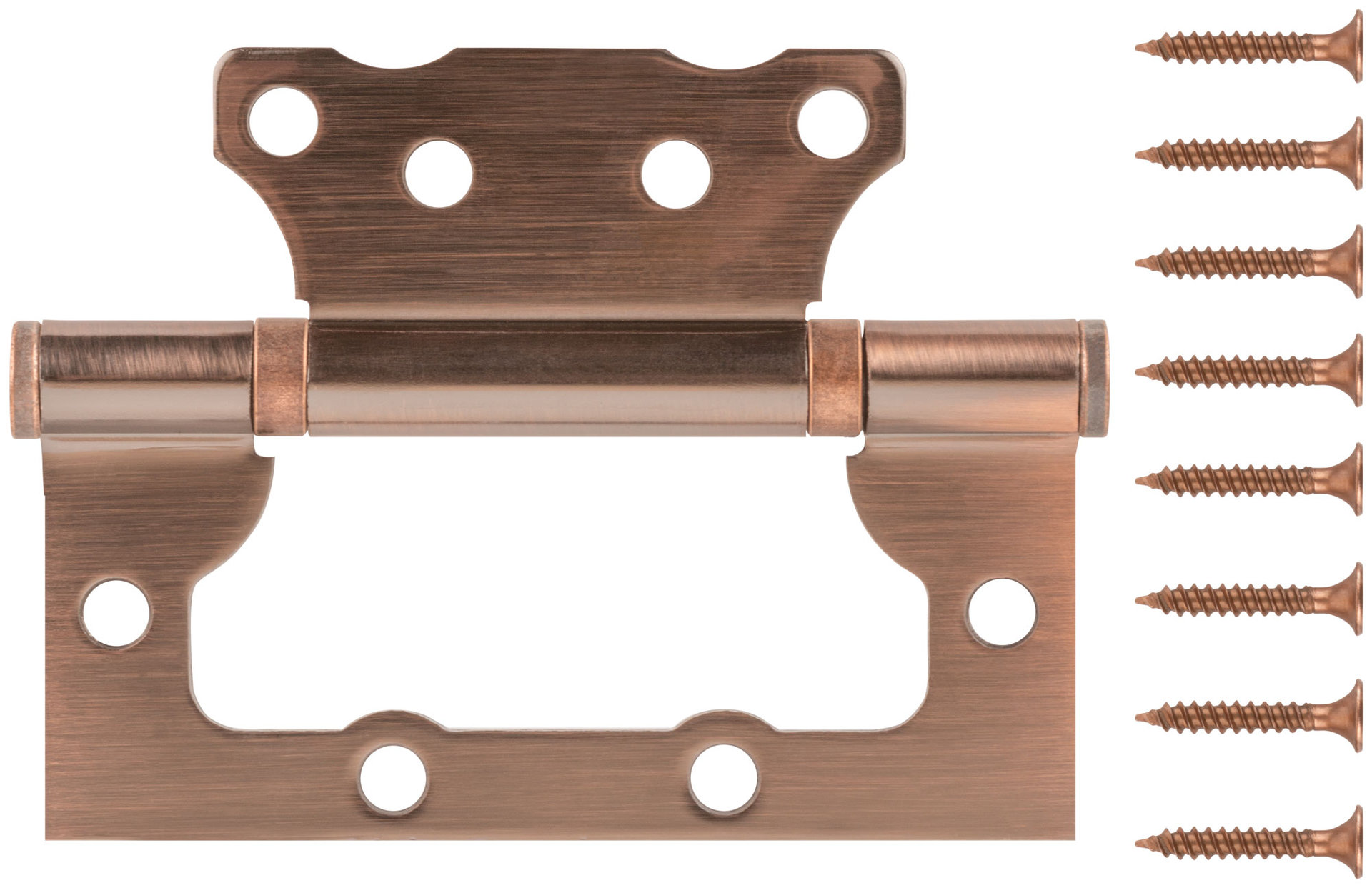 Петля дверная универсальная (без врезки) Стандарт 100х75х2,5 мм медь (2ВВ - АС) (66312)