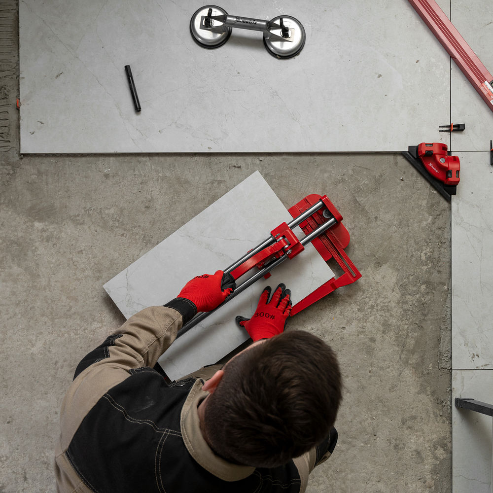 Плиткорез 600 х 16 мм, литая станина,каретка на подшипниках, усиленная рукоятка MTX (87609)