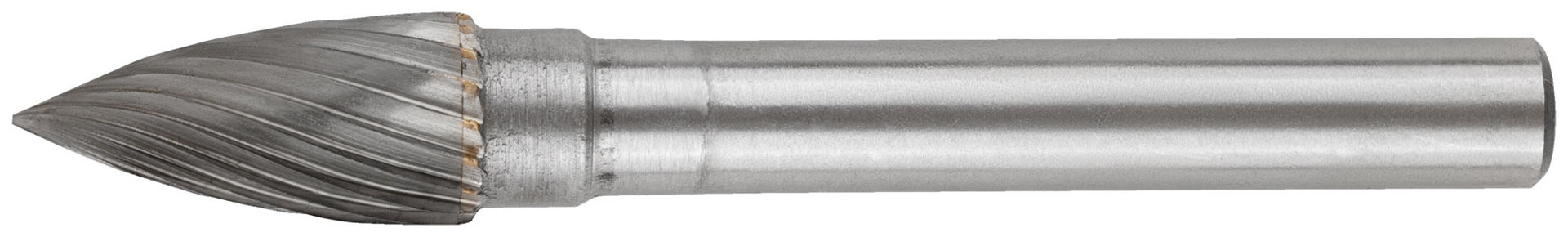 Шарошка карбидная Профи, штифт 6 мм, цилиндрическая с острым наконечником (36594)
