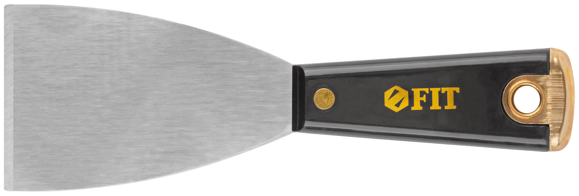 Шпатель для удаления ржавчины Профи, толщ. лезвия 1 мм, пластик.ручка с метал.бойком 2,5 (63 мм) (06395)