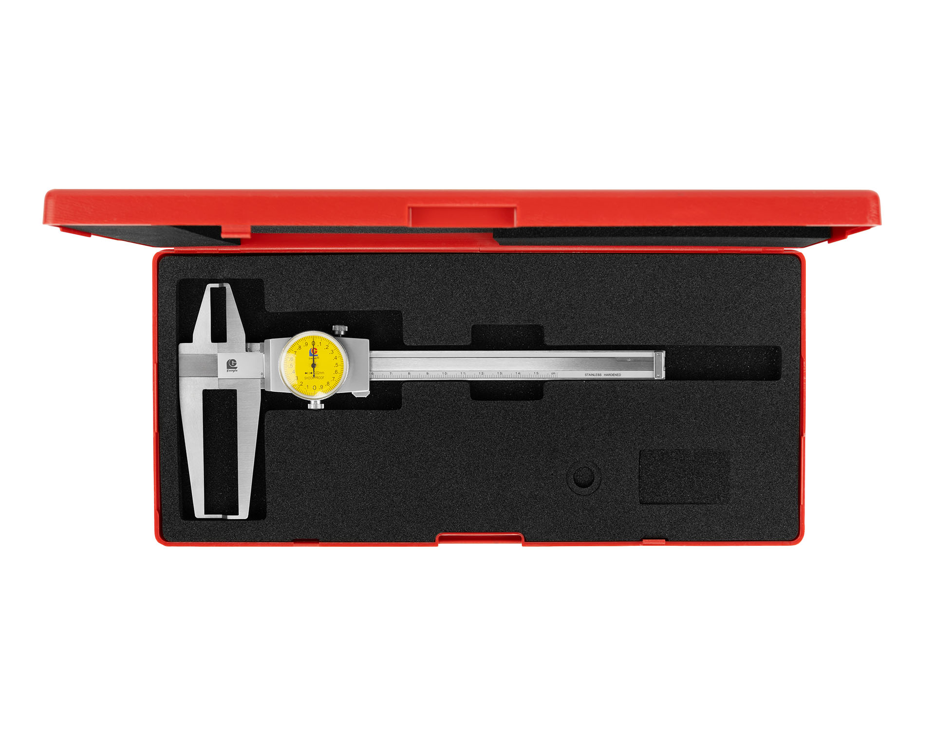 Штангенциркуль с круговой шкалой 10-150/18-150 0,02 для измерения внутр. канавок с лезвийными губками 175-832 Guanglu