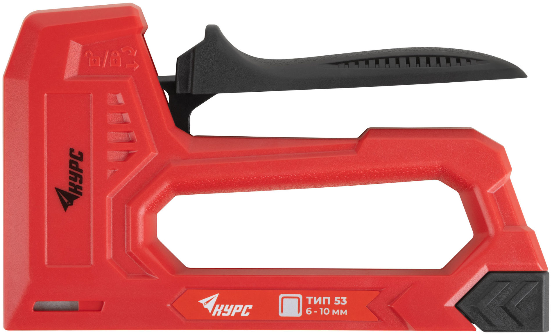 Степлер для узких скоб тип 53 6-10 мм, рессорный механизм, ABS пластиковый корпус (32082)