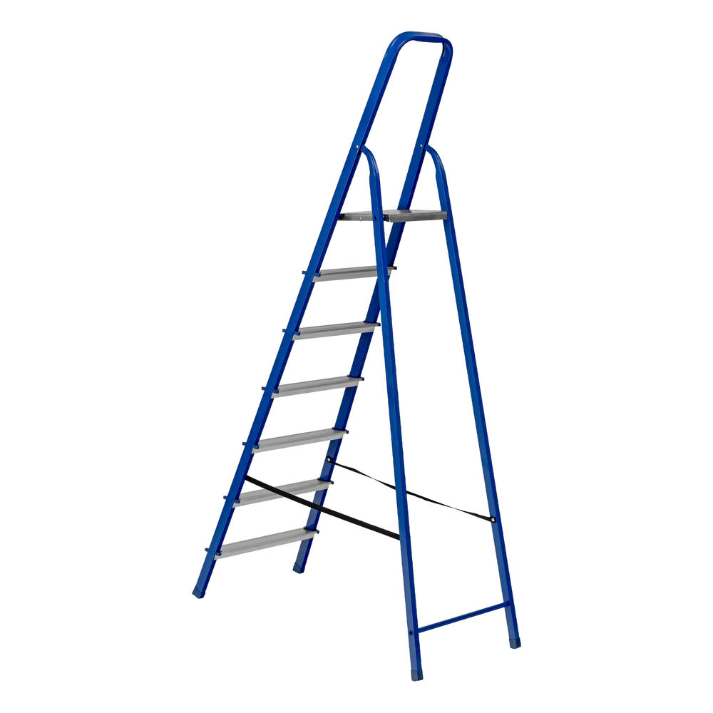 Стремянка, 7 ступеней, стальной профиль, алюминиевые ступени Сибртех (97957)