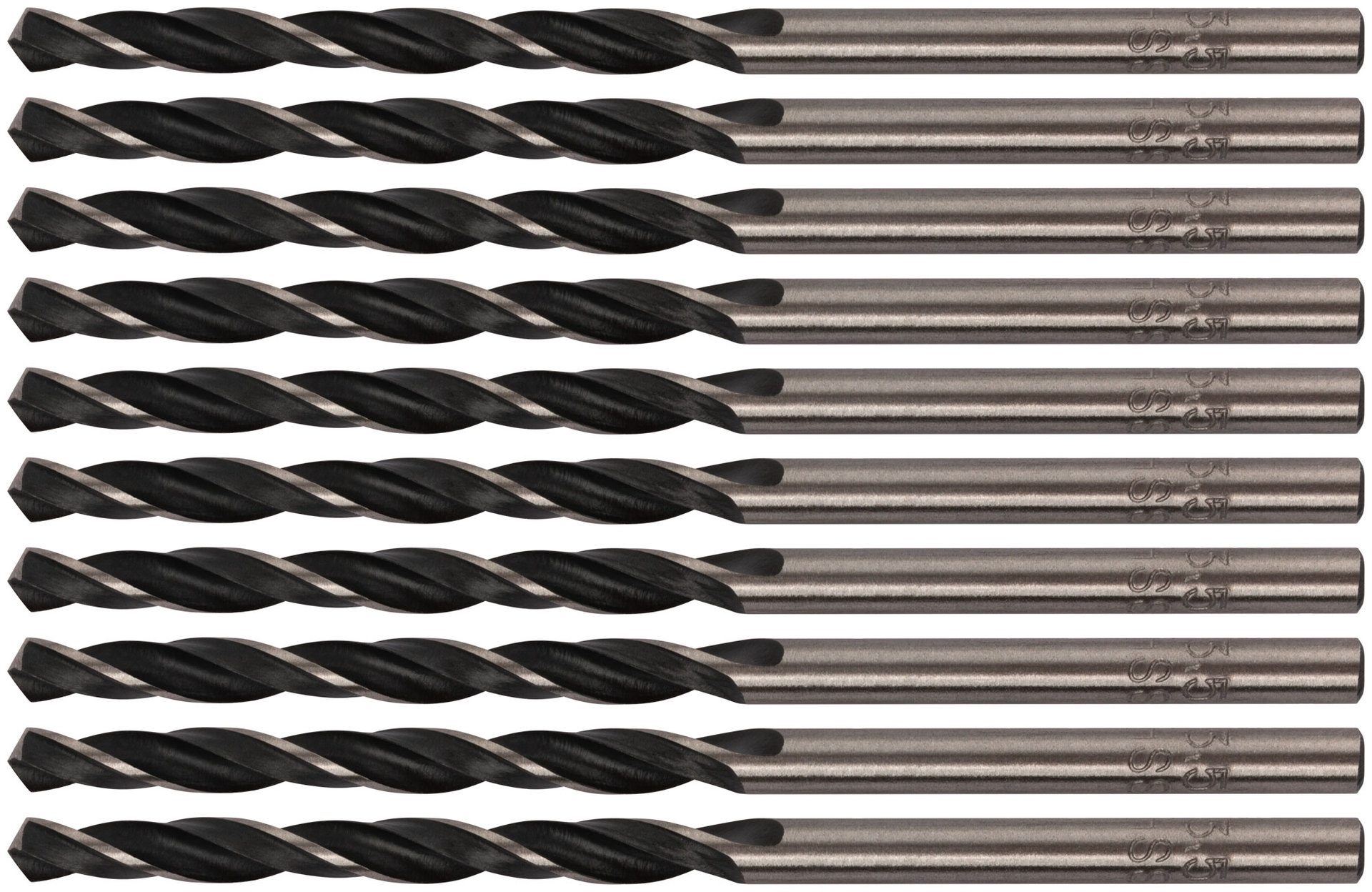 Сверла по металлу HSS черненые 3,5x70 мм (10 шт.) (33535)
