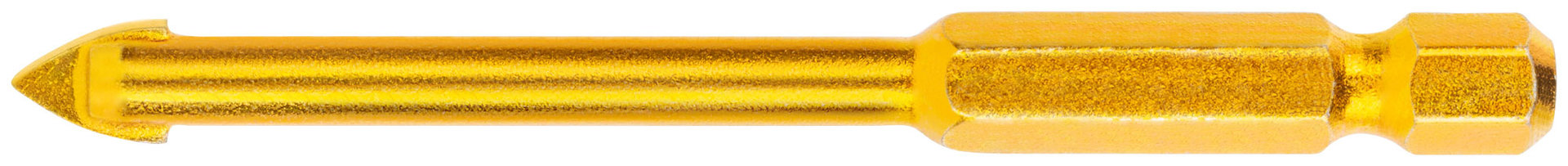 Сверло универсальное по кафелю, стеклу, керамограниту, бетону, кирпичу, шестигранный U-хвостовик под биту, 6х75 мм (35184)