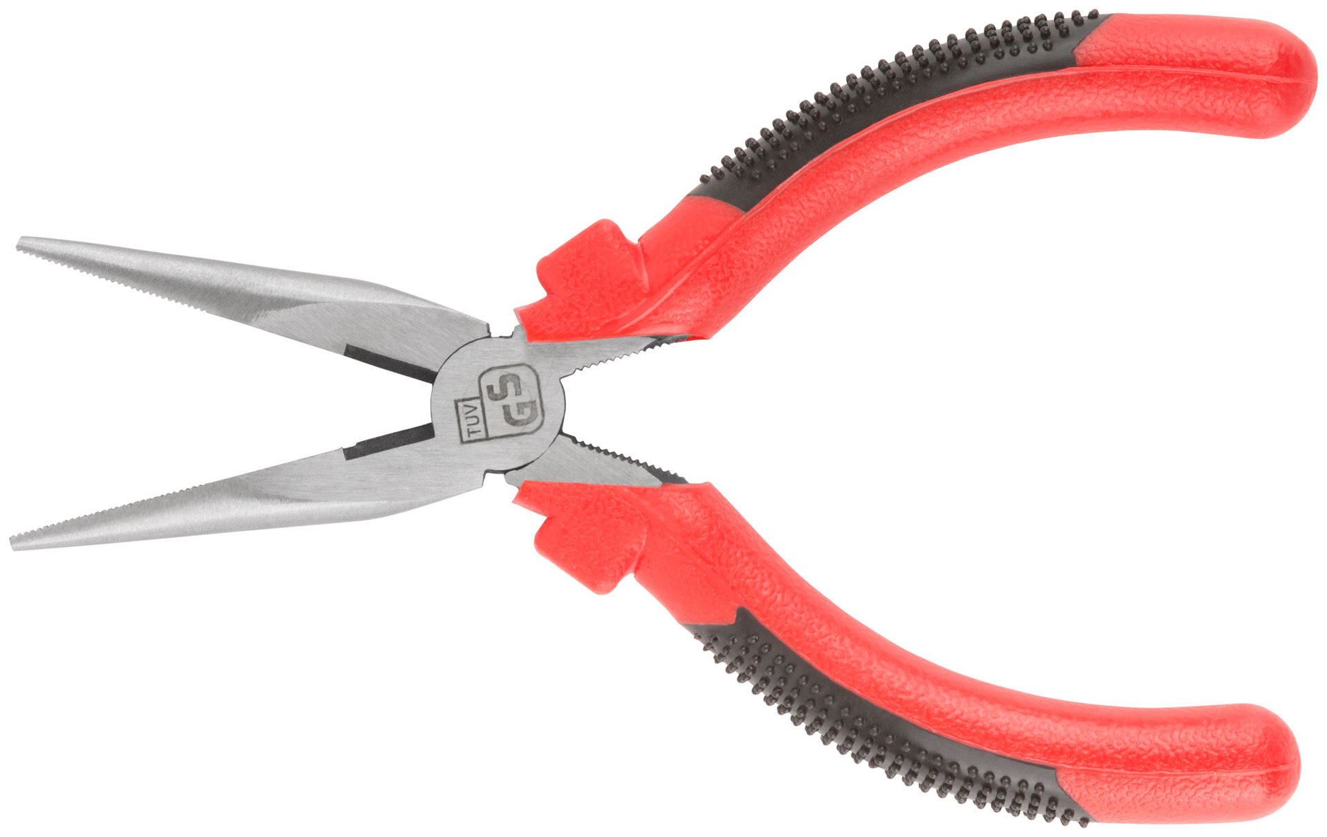 Тонконосы Стандарт, красно-черные пластиковые ручки, полированная сталь 165 мм (48265)