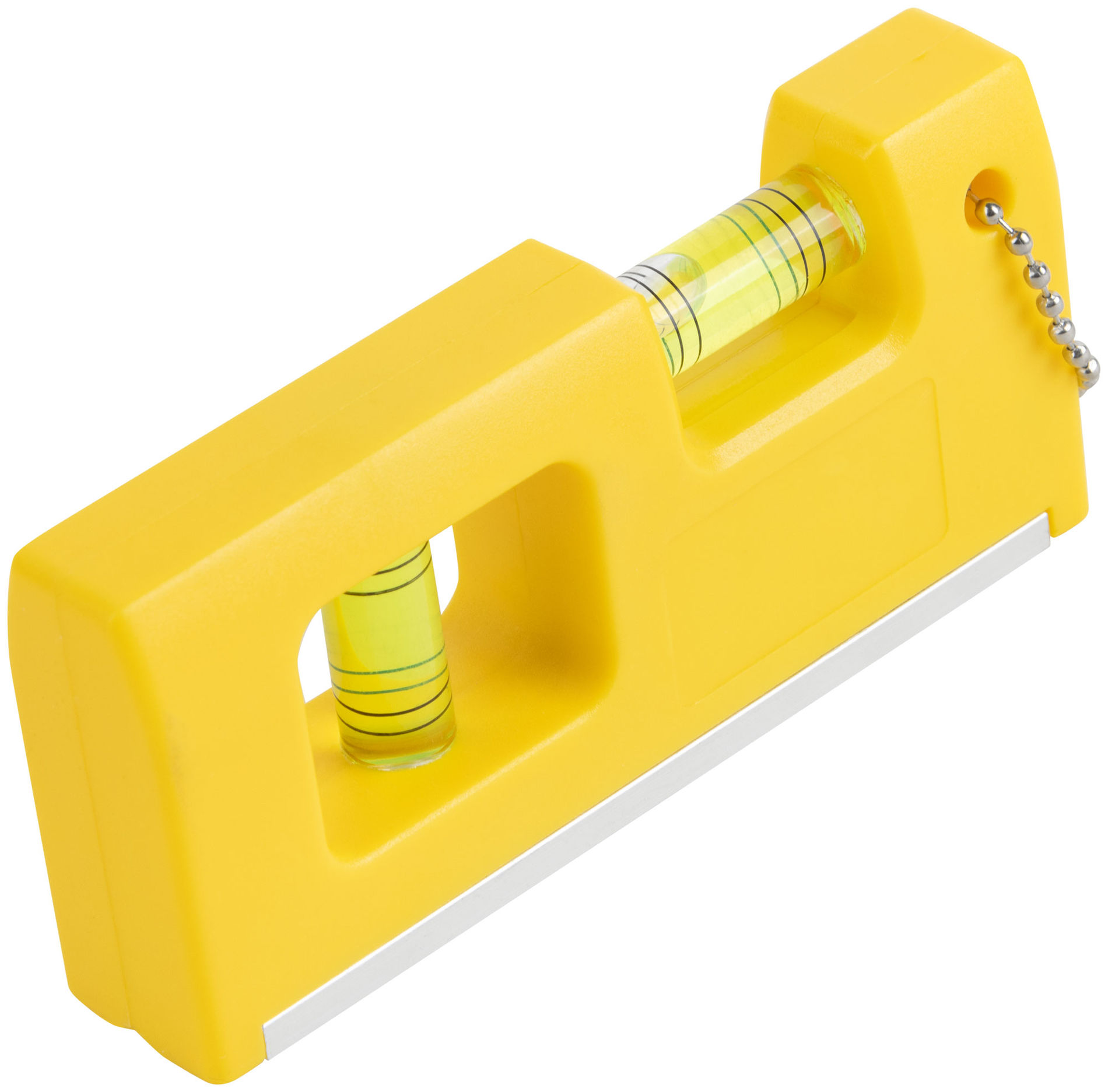 Уровень-брелок пластиковый, 2 глазка, магниты 100 мм (17832)