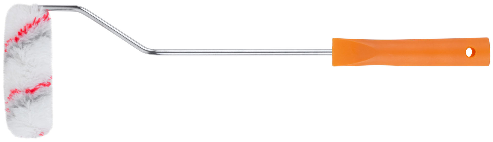 Валик полиакрил.мини Профи, белый с сер. и крас.полос., д.15/35 мм, ворс 10 мм, дл.ручки 400 мм, 100 мм (02671)