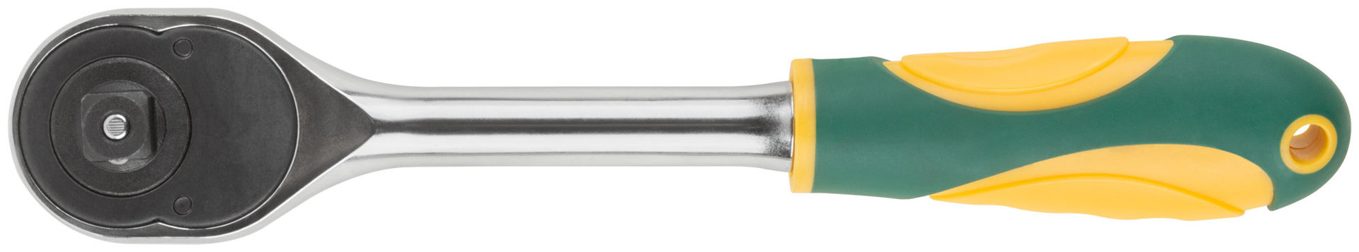 Вороток (трещотка) CrV механизм, пластиковая прорезиненная ручка 1/2, 24 зубца