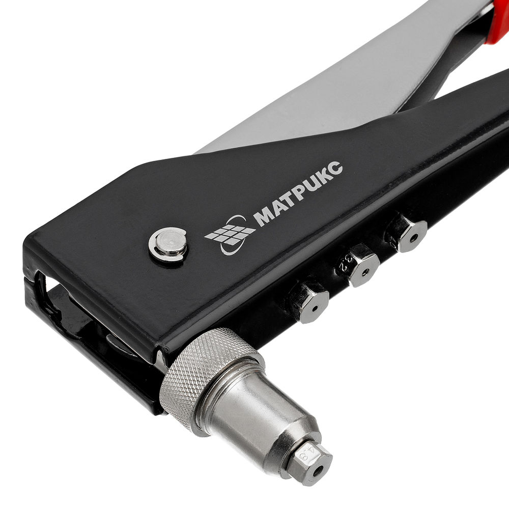 Заклепочник, 250 мм, переставной 0-90 градусов, заклепки 2.4-3.2-4.0-4.8 мм Матрикс (40527)