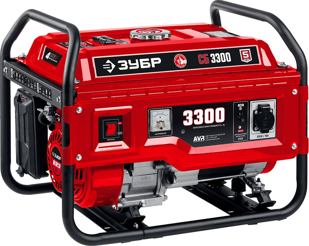 Генератор бензиновый 3300 Вт ЗУБР СБ-3300