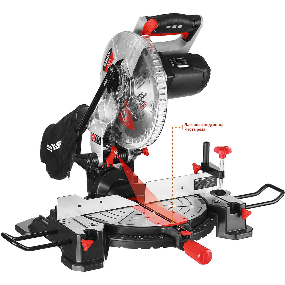 Пила торцовочная d 255 х 30 мм 1600 Вт ЗУБР ЗПТ-255-1800 ЛМ2 ЗПТ-255-1800 ЛМ2