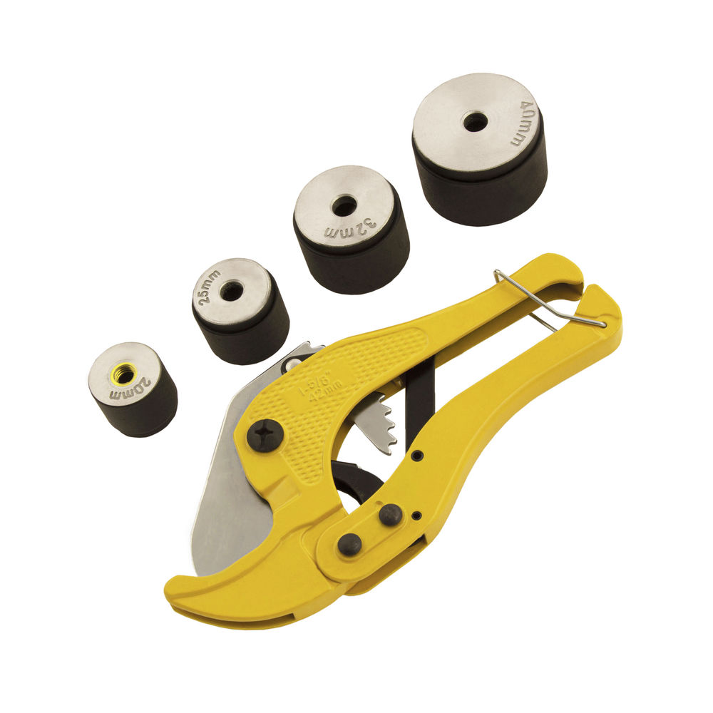 Аппарат для сварки пластиковых труб DWP-750, 750 Вт, 0-300 град, 4 насадки, 20-40 мм Denzel (94203)