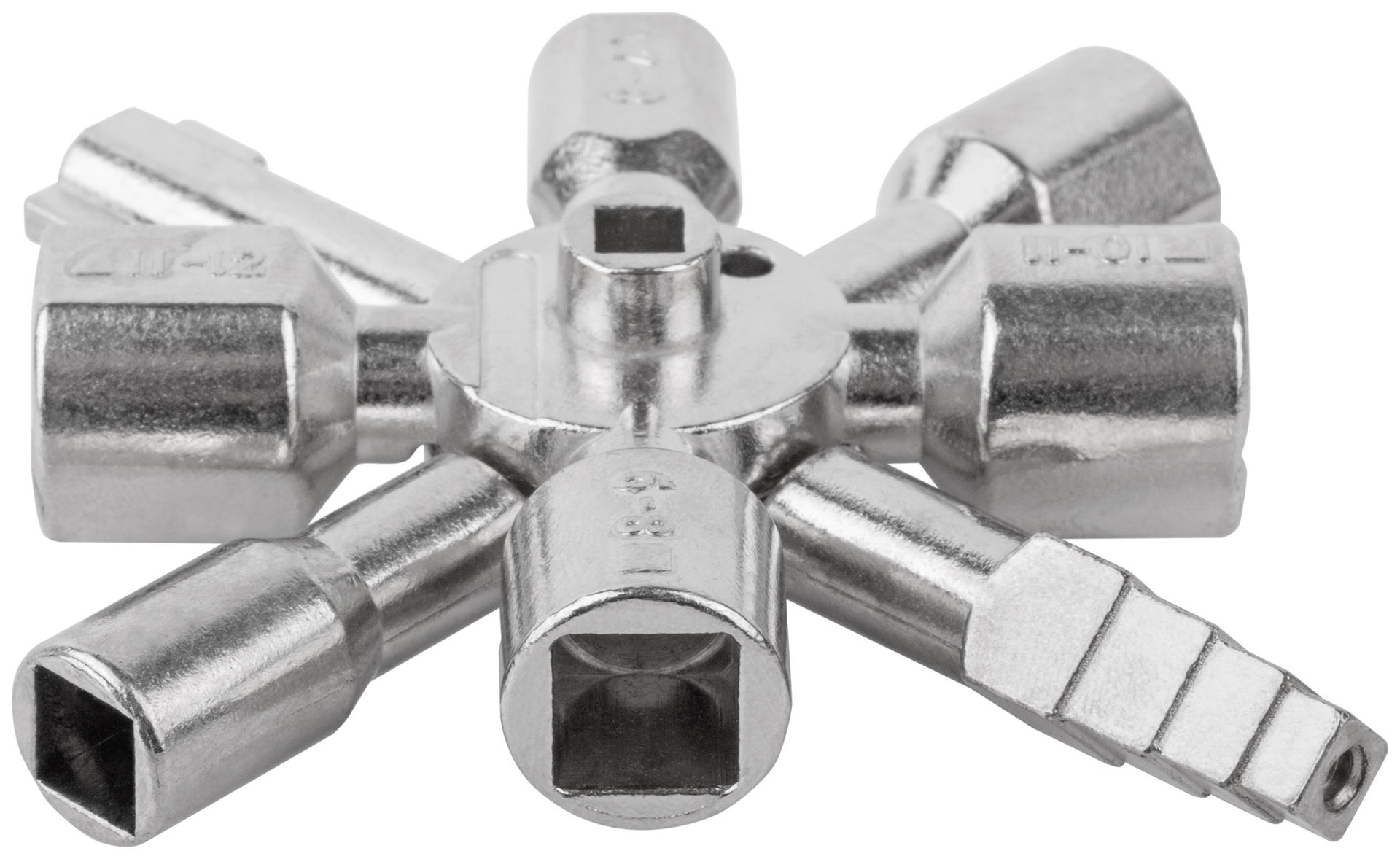 Ключ универсальный для электрошкафов 10-в-1, двусторонняя CrV бита РН2/SL7 (60110)