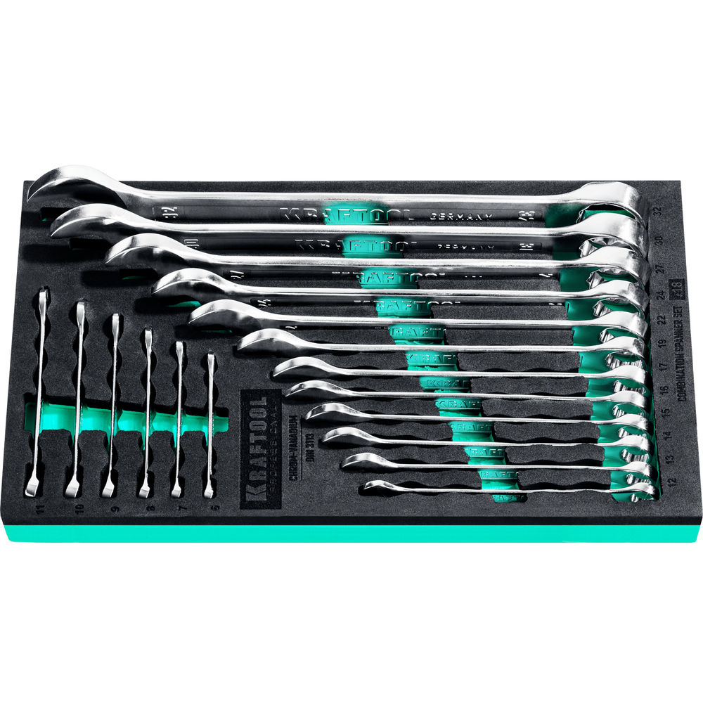 Набор ключей гаечных комбинированных 6 - 32 мм, 18 шт KRAFTOOL 27079-H18E