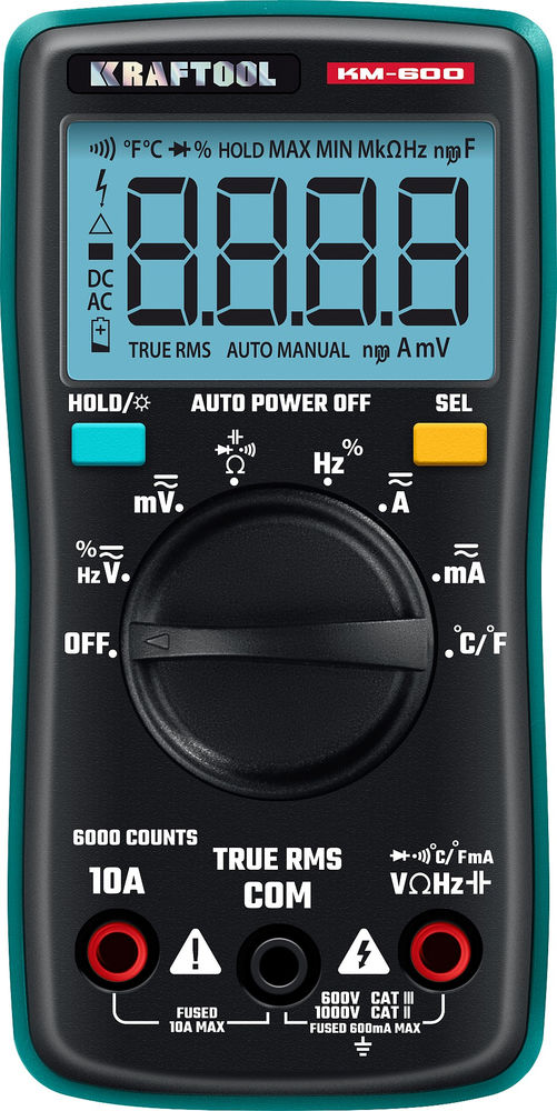 Цифровой мультиметр KM-600 KRAFTOOL 59854