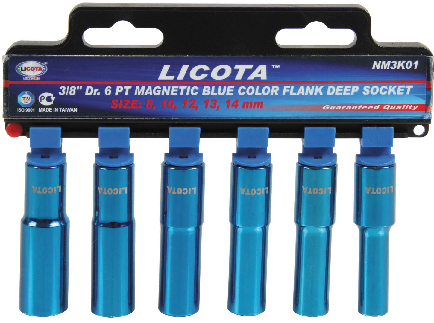 Набор головок торцевых глубоких магнитных 8-14 мм, 6пр. 3/8 Licota NM3K01