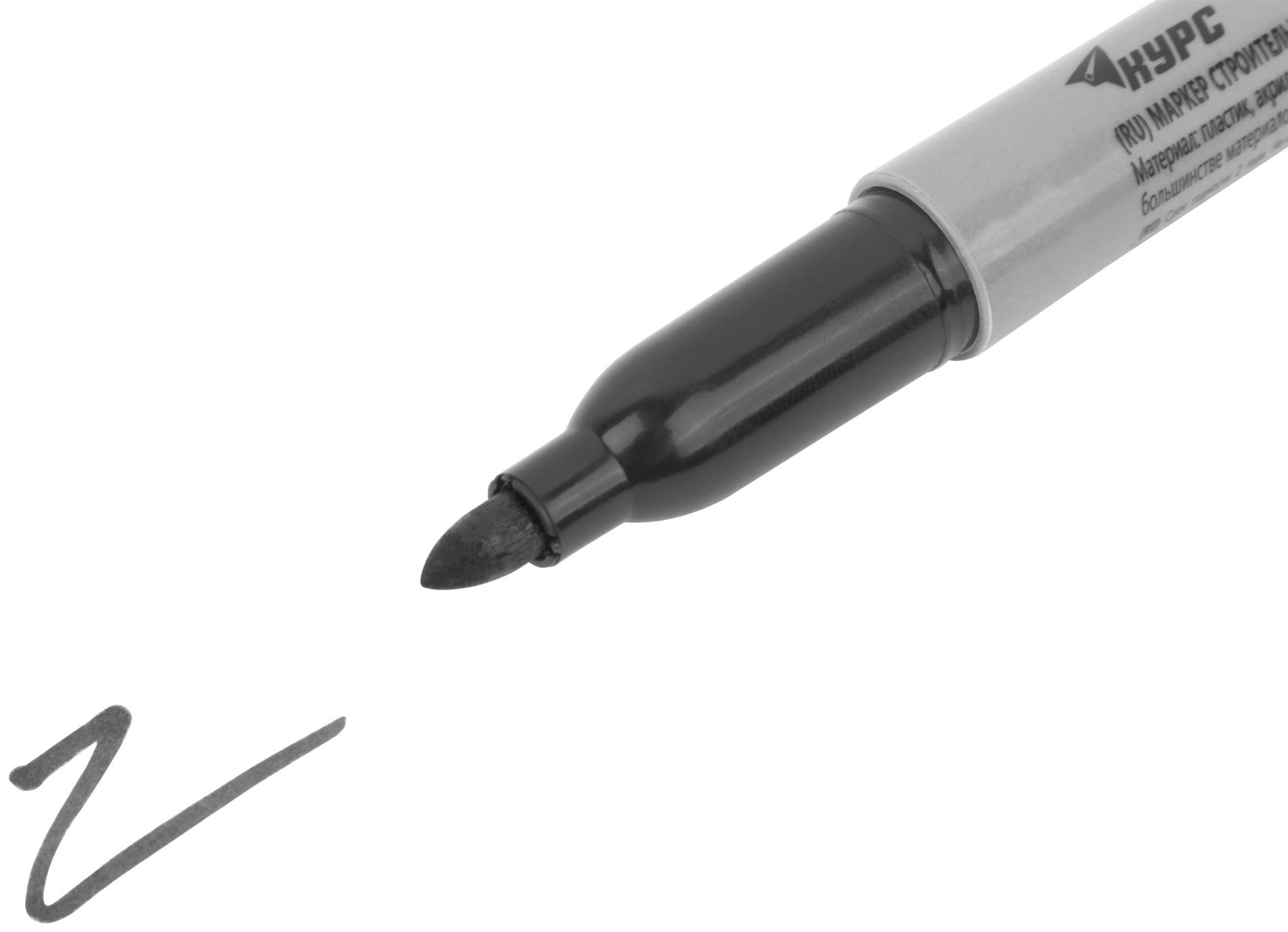 Маркер строительный перманентный, черный (04381)