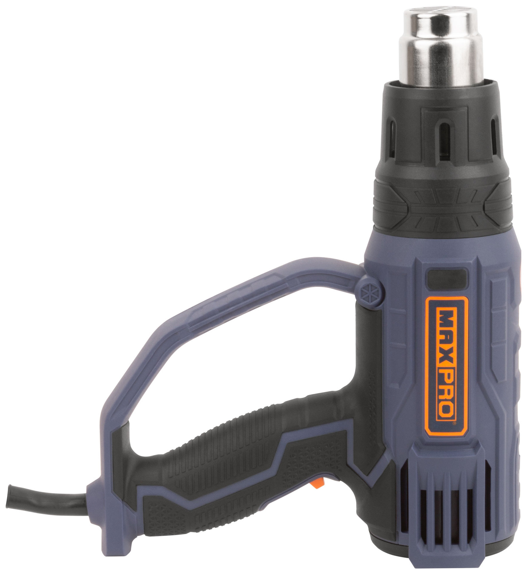 Фен технический 2000 Вт; 60/350/600°C; 500 л/мин; 0,76 кг; резиновый кабель; резиновые вставки MAX-PRO 85252