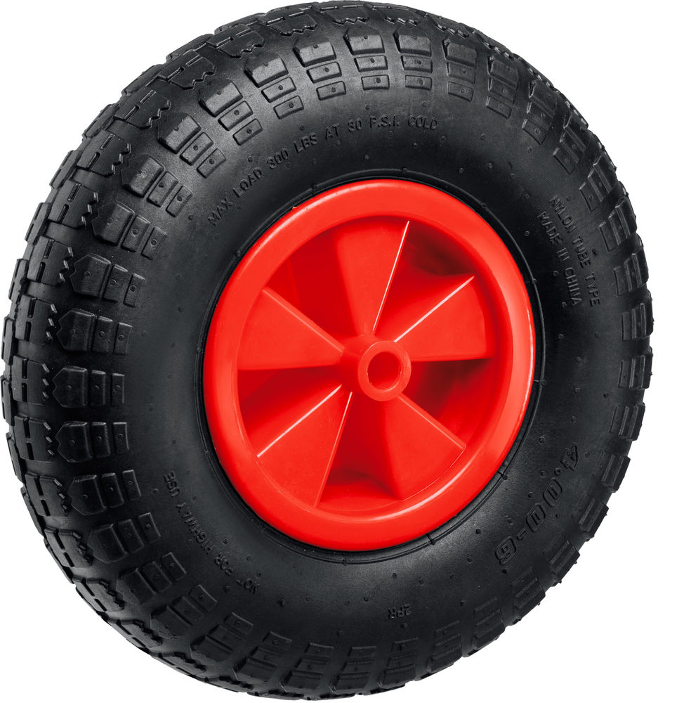 Пневматическое колесо WM-16, 4 х 329 мм, для тачки (арт. 39900), ударопрочный пластик MIRAX 39916