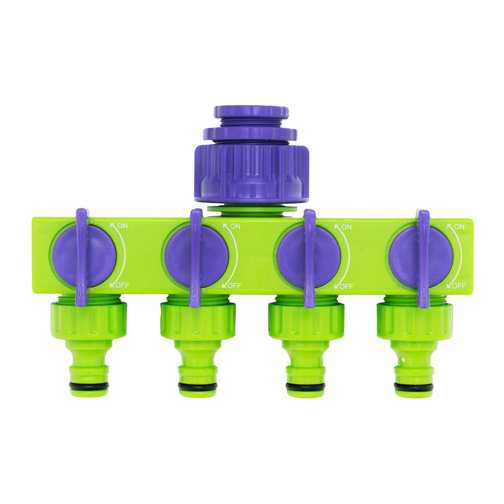 Разветвитель четырехканальный 1/2-3/4, регулируемый Palisad (66425)