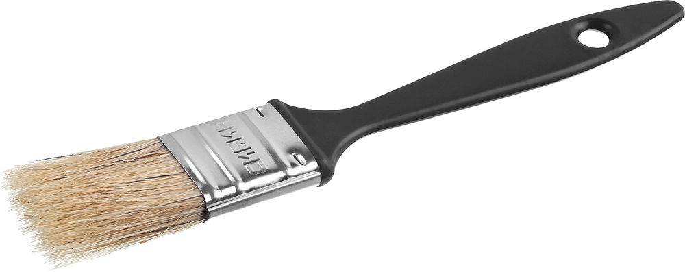 Кисть плоская 25 мм, 1, светлая смешанная щетина, пластиковая ручка, все виды ЛКМ СИБИН 01008-025