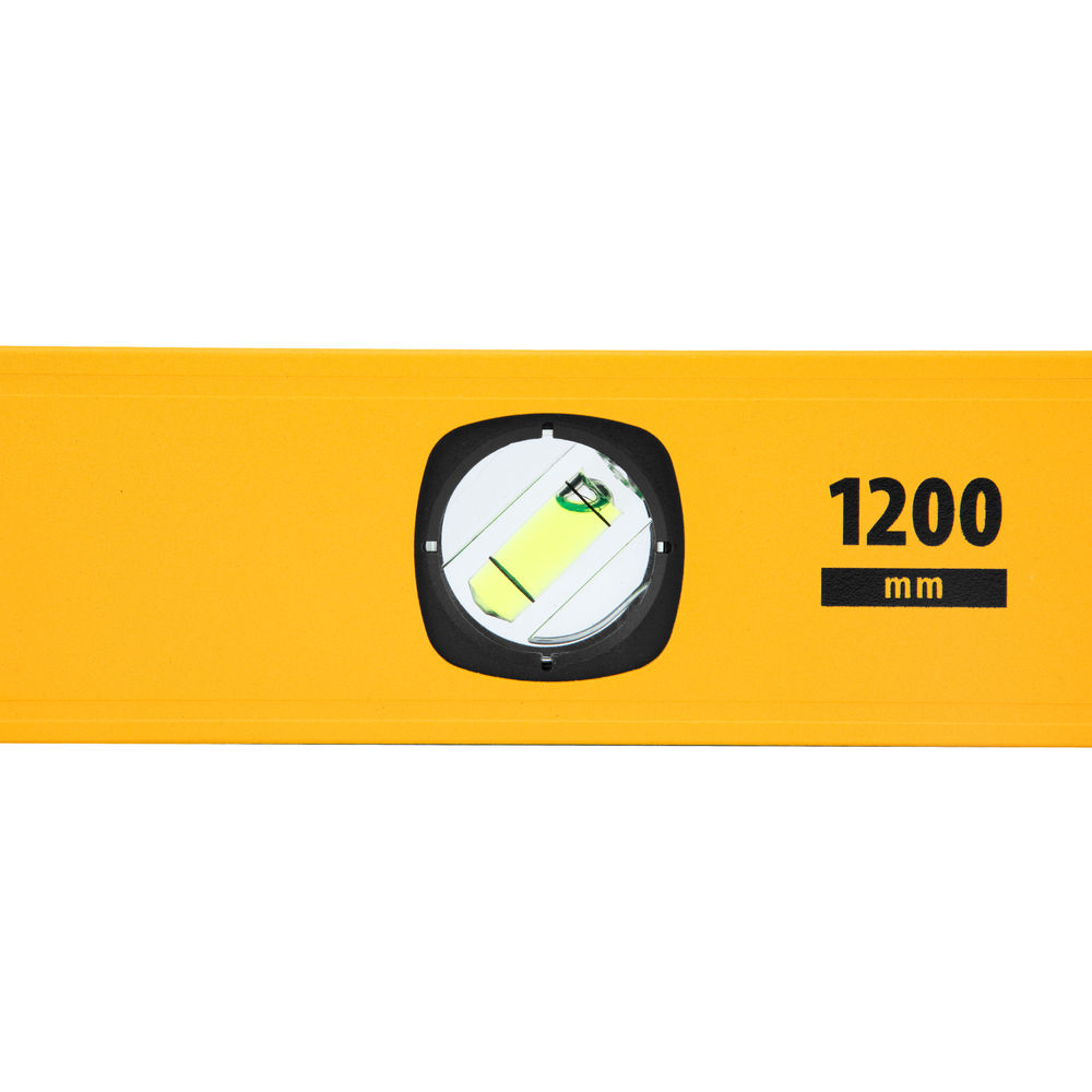 Уровень алюминиевый, магнит, фрезерованный, 3 глазка (1 зеркал.) 0,5 мм/м, 1200 мм Denzel (33694)