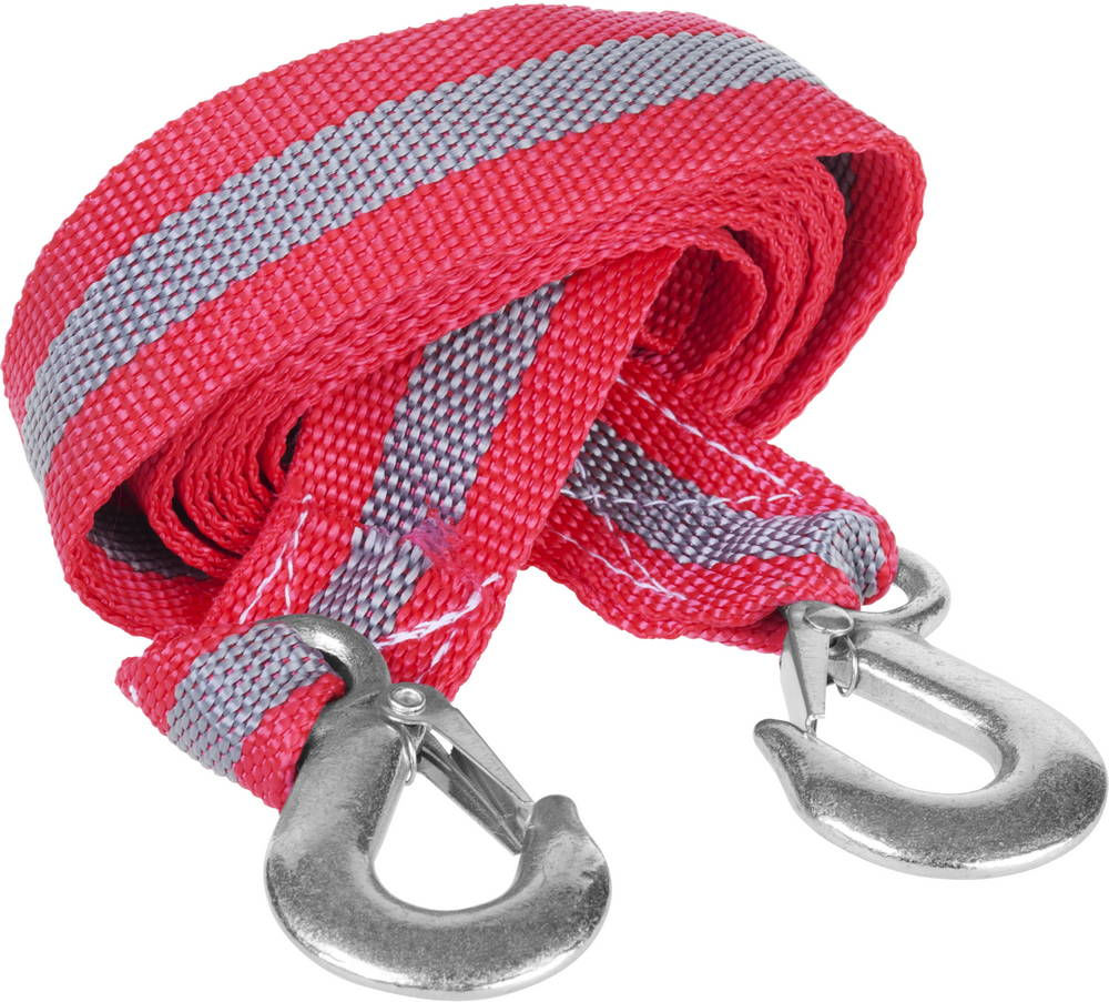 Трос буксировочный 2 крюка, 5 т, ширина ленты 55 мм, длина 4 м ЗУБР 61210-5