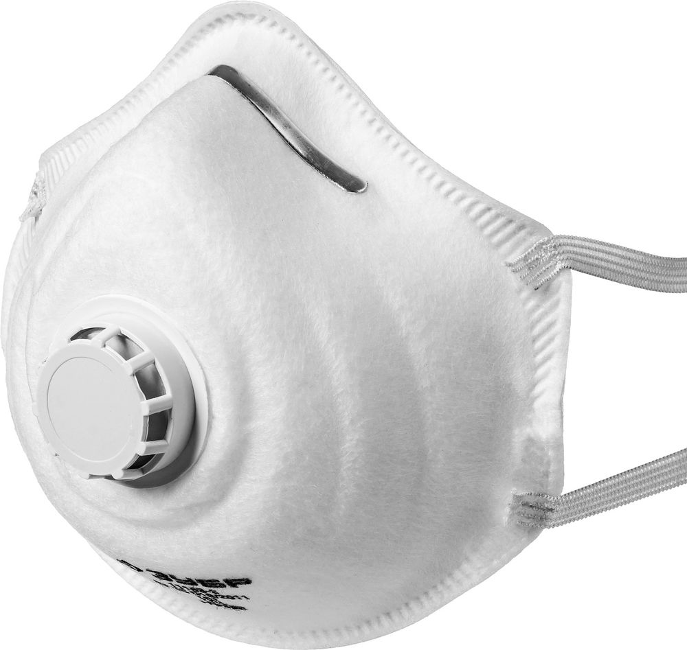 Полумаска фильтрующая ФК-99 коническая, с клапаном выдоха, класс защиты FFP3 ЗУБР 11163-3