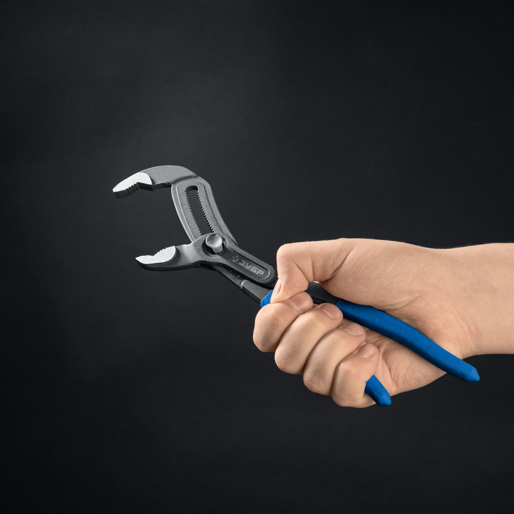 Клещи переставные с быстрым перемещением 250 мм, захват 60 мм, CrV ЗУБР Профи 22441-25