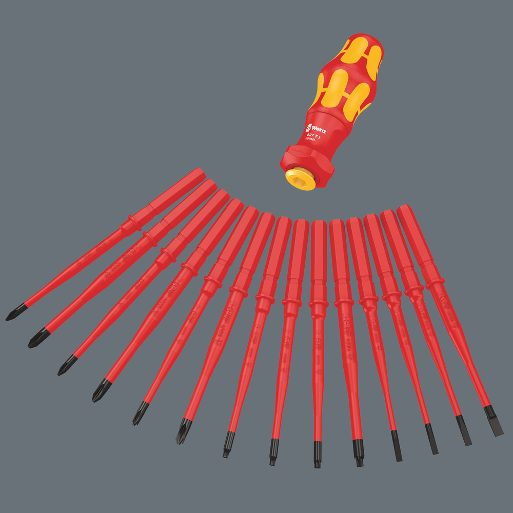 Отвёртка-битодержатель 9 x 125 мм исключительно для насадок 9 мм шестигранным хвостовиком Kraftform Turbo VDE серия 827 T i Wera WE-057481