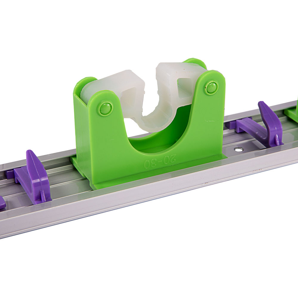 Алюминиевый настенный держатель для садово - огородного инструмента, 4 ячейки, 4 крюка, Palisad (68302)