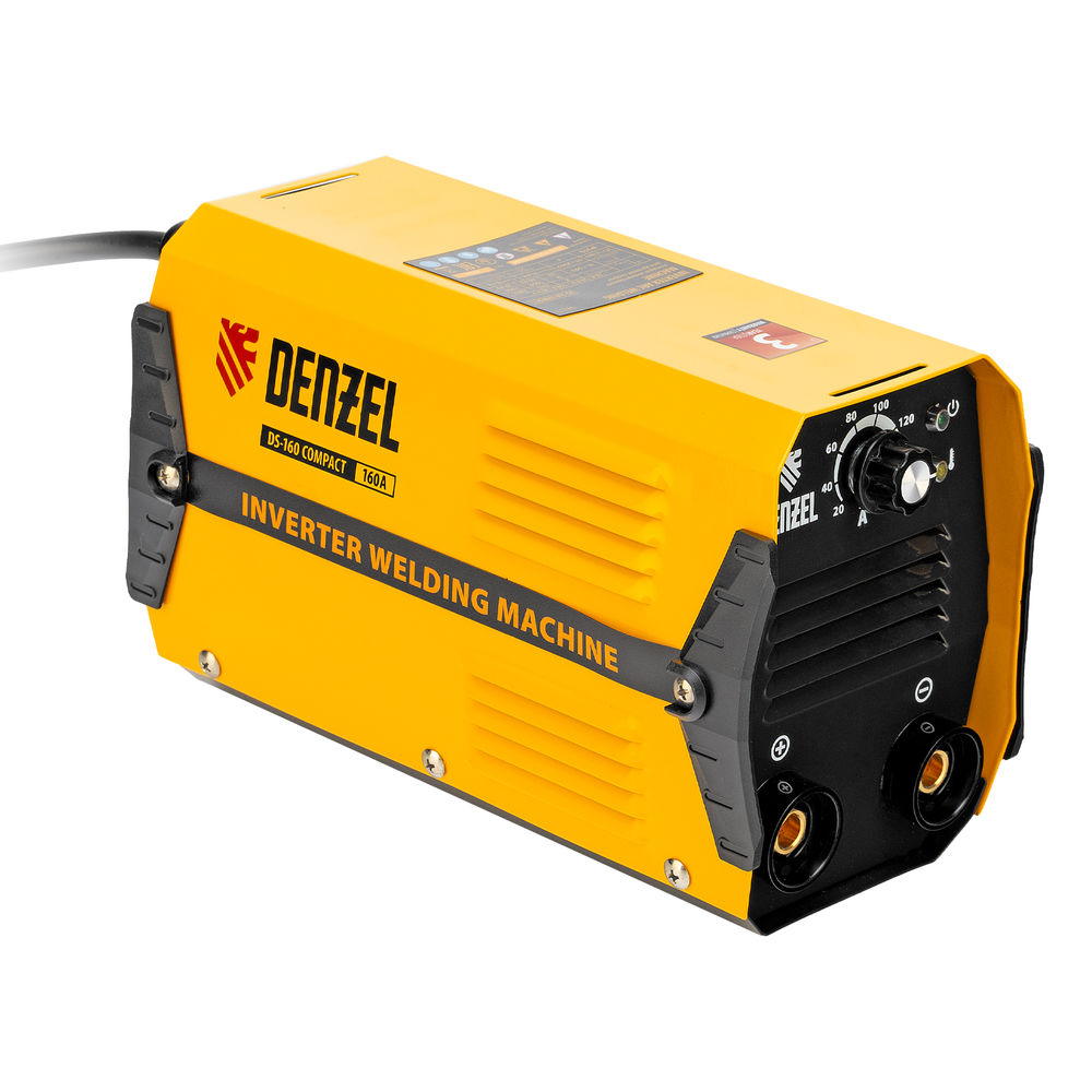 Аппарат инверторный дуговой сварки DS-160 Compact, 160 А, ПВ 70%, диаметр электрода 1.6-3.2 мм Denzel (94371)