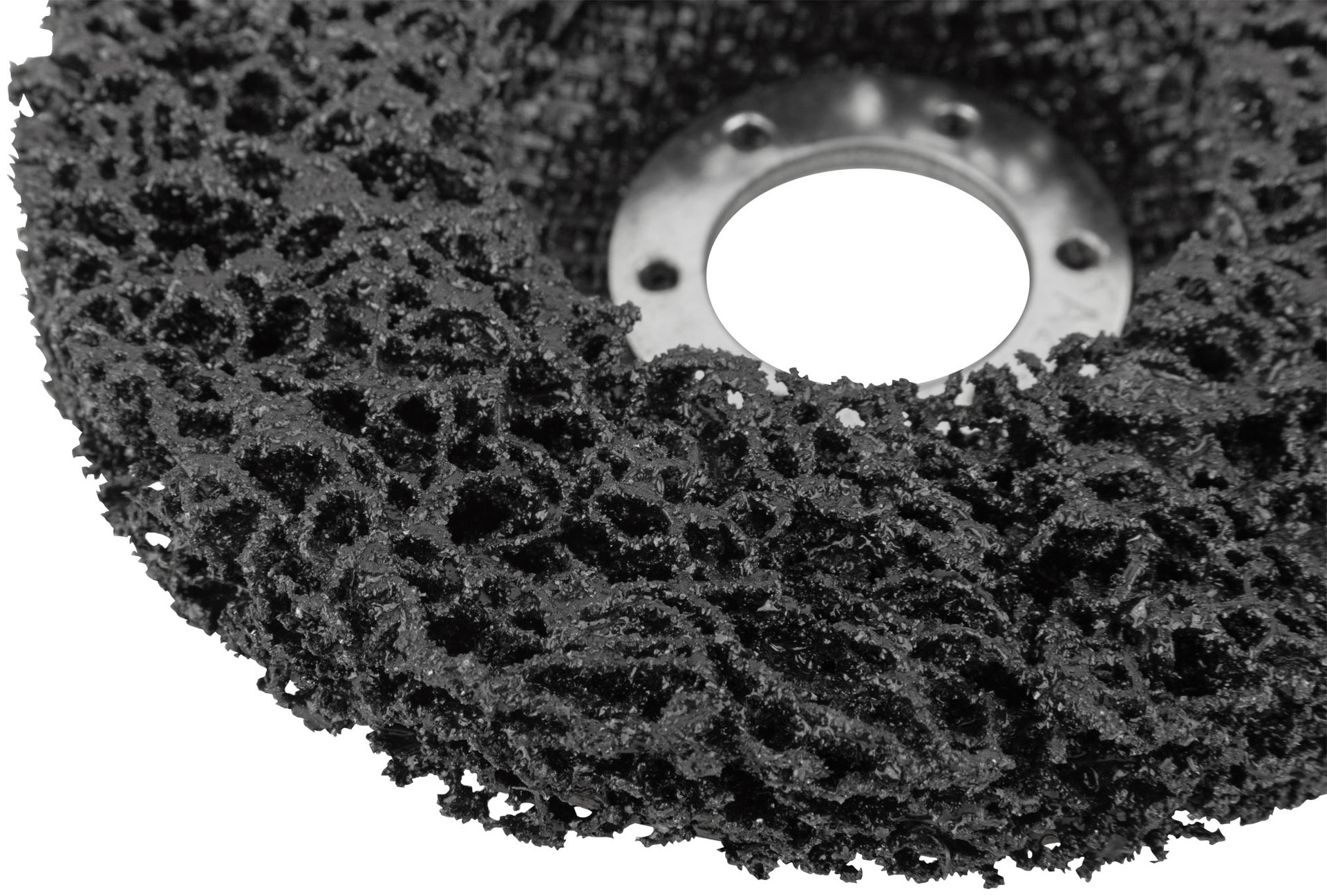 Диск зачистной полимерный, черный, посадочный диаметр 22,2 мм, 115 мм (39608)