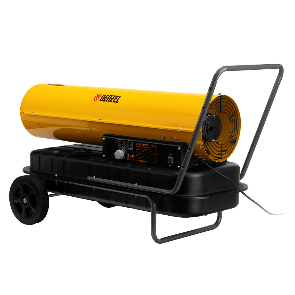 Дизельная тепловая пушка DHG-50, 50 кВт, 1100 м3/ч, прямой нагрев Denzel (96486)