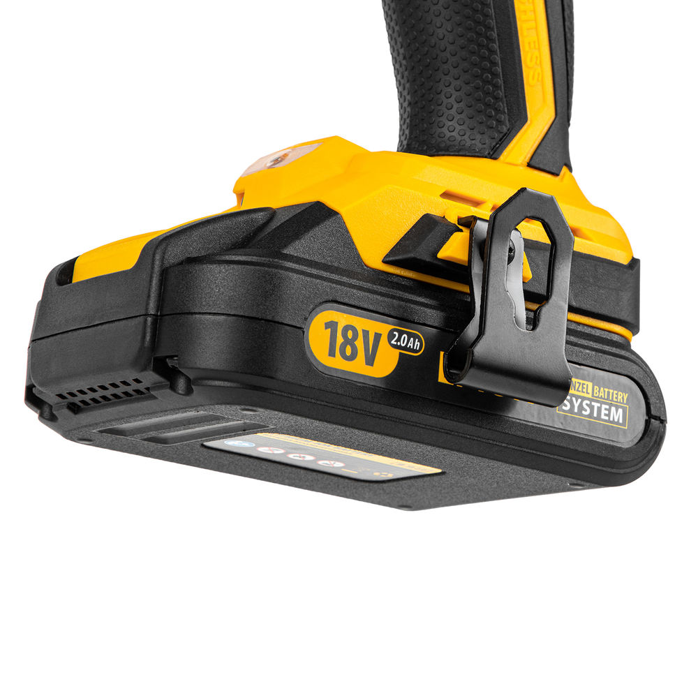 Дрель-шуруповерт аккумуляторная, бесщет. BLDL-IB-18-02, Li-Ion, 18 В, 2 акк. Denzel (26121)