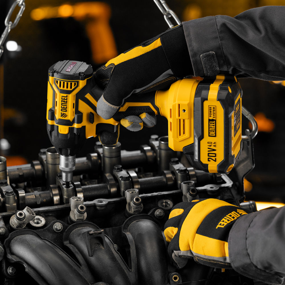 Гайковерт ударный аккумуляторный бесщет. CIWH-BL-20-350, Li-Ion, 20 В// Denzel (26520)