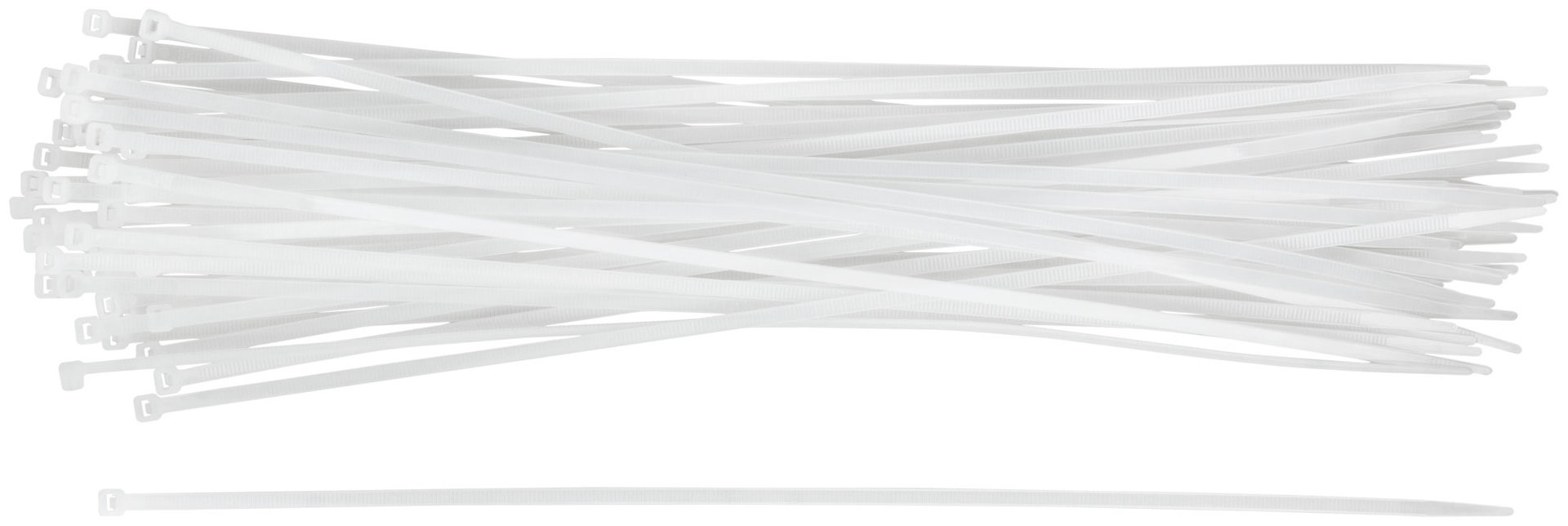 Хомуты нейлоновые, белые д/проводов 50 шт., 400x4,8 мм (60425)