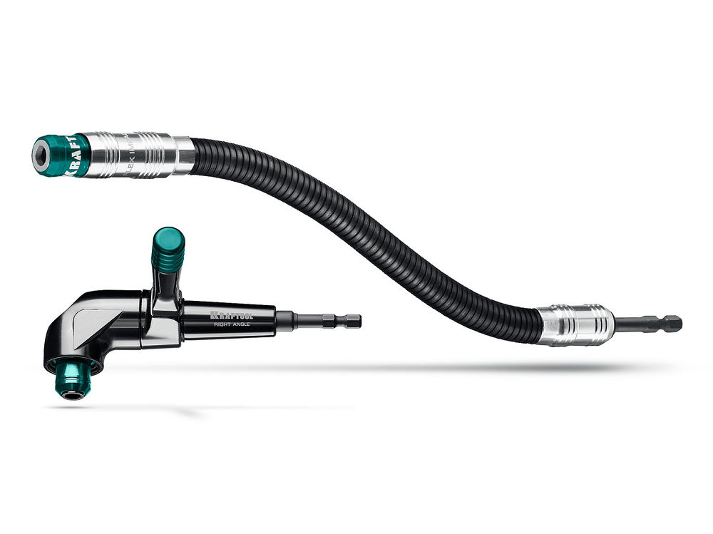 Набор: угловая ударная насадка + гибкий ударный адаптер RIGHT ANGLE SET, 2 шт, 140 мм, 425 мм KRAFTOOL 26778