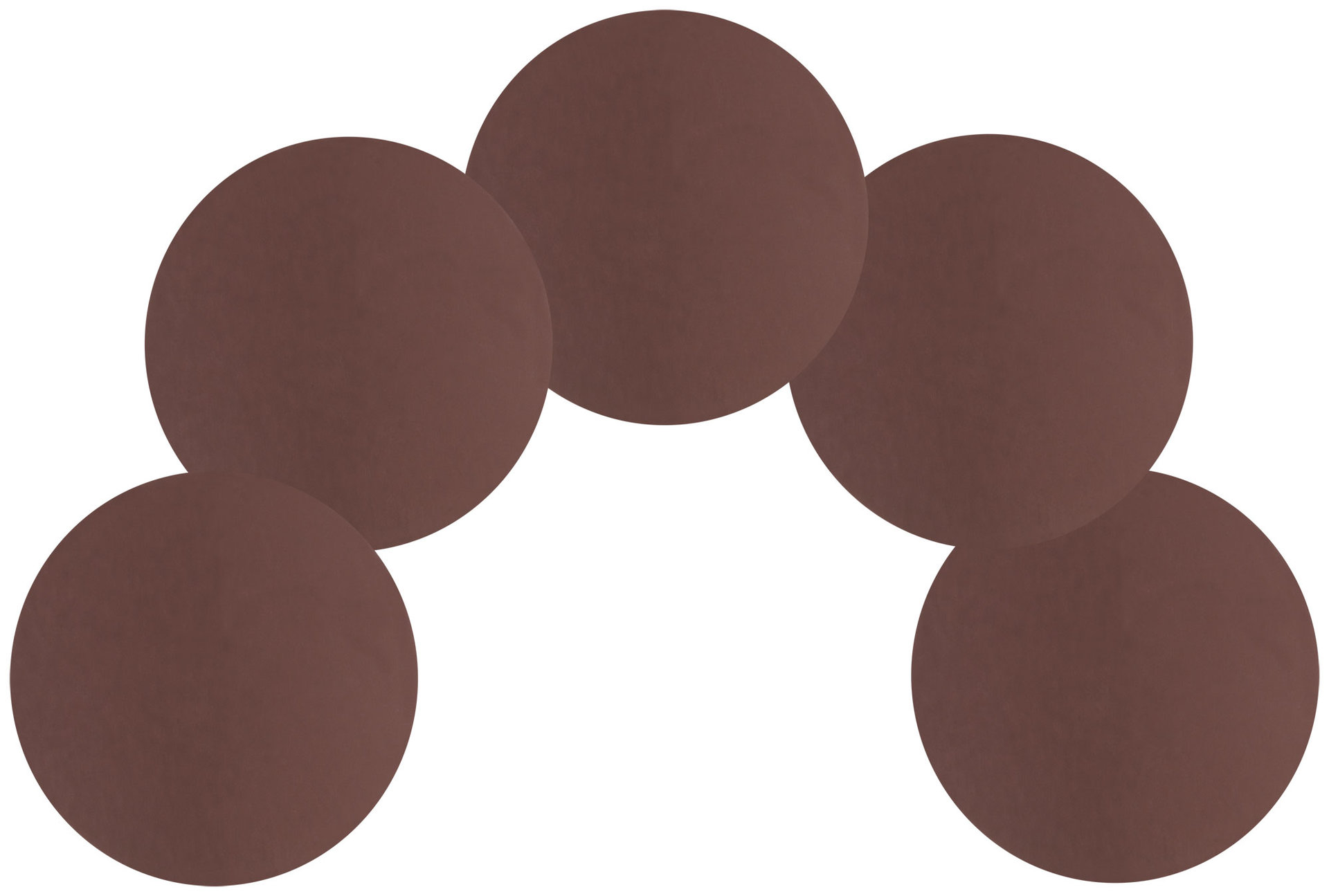 Круги шлифовальные сплошные (липучка), алюминий-оксидные, 125 мм, 5 шт. Р 1500 (39675)