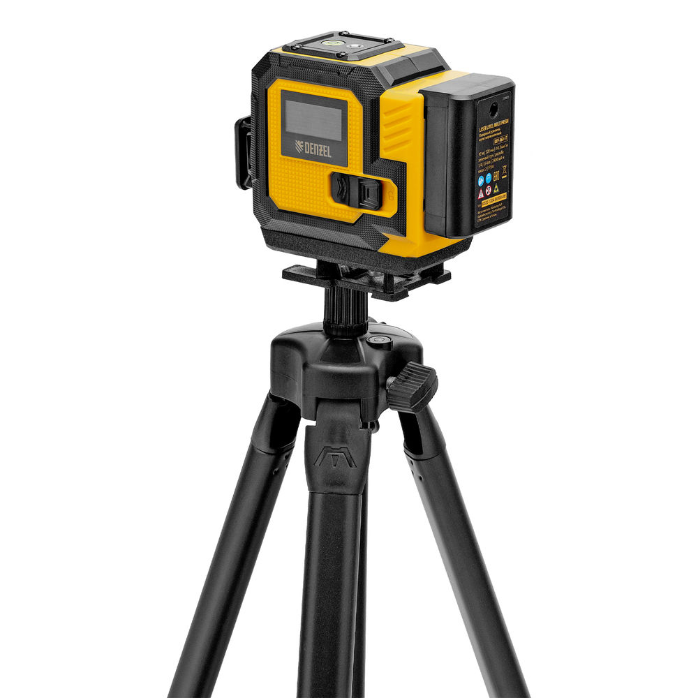 Лазерный уровень мультипризменный DLV-360-3T, 30 м, зеленый луч, Li-Ion 2,4 Aч, штатив // Denzel (350805)