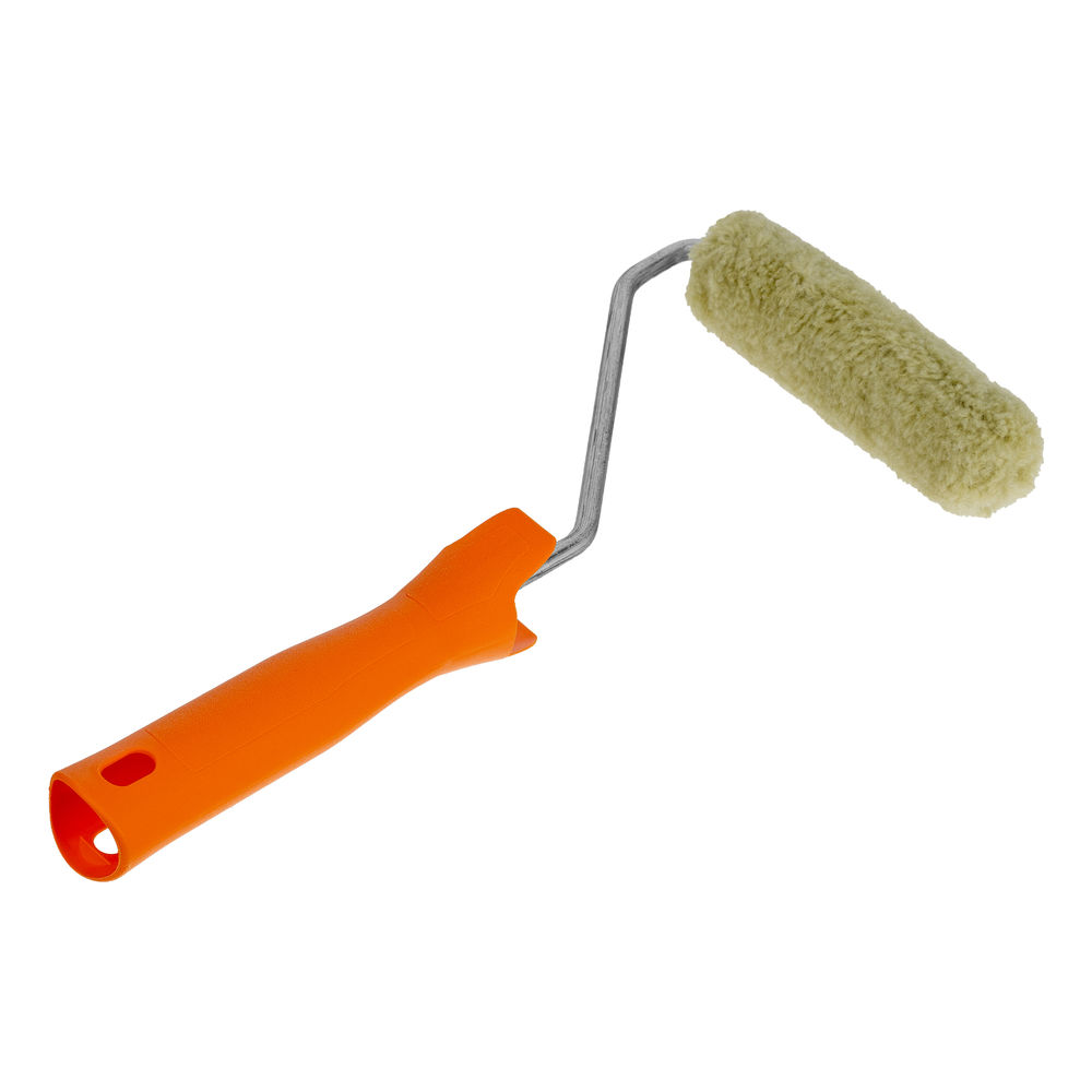 Мини-валик в сборе Фасадные работы, 110 мм, ворс 12 мм, D 16 мм, D ручки 6 мм, полиакрил, полиэстер Сибртех (80588)