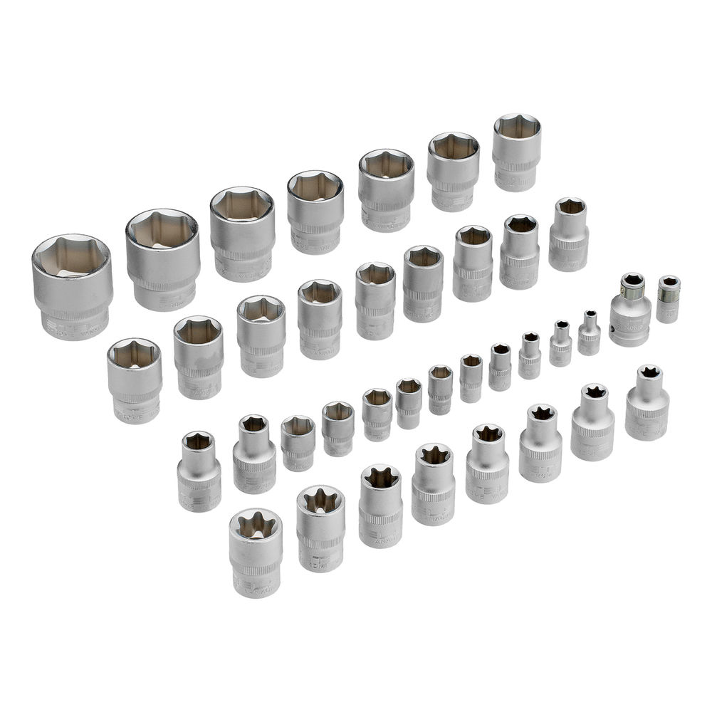 Набор инструментов, 1/4, 1/2, Cr-V, S2, усиленный кейс, 119 предметов Stels